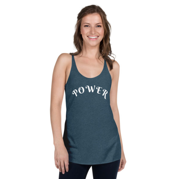 womens-racerback-tank-top-indigo-front-605782aa17d9d.jpg Racerback Tank-Top für Damen Power – Bild 4