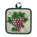 Topflappen Ofenhandschuh 18 x 18 cm Motiv Weintraube (0168)