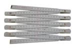 Gliedermaßstab 2 Meter Zollstock Buchenholz Meterstab weiß (0234)