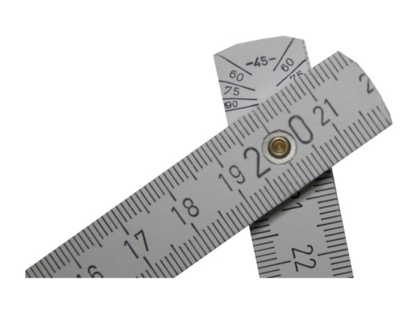 Gliedermaßstab 3 Meter Zollstock Buchenholz Meterstab weiß (0237)