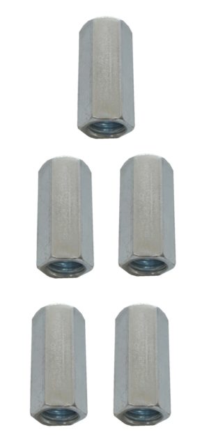 Verbindungsmuttern Distanzmuttern Sechskant verzinkt M6x20mm 5 Stück (0067)