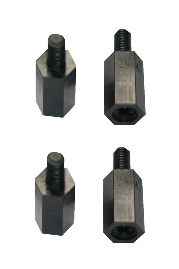 Distanzbolzen Abstandshalter M3 10mm Polyamid schwarz 4 Stück (0122)
