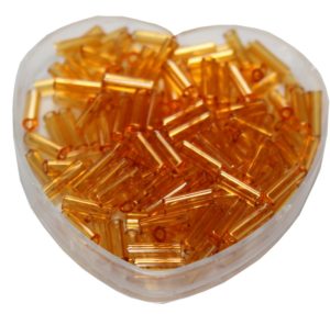 Stiftperlen Glasperlen Stäbchenperlen aus Glas 7mm brenstein braun (0110)