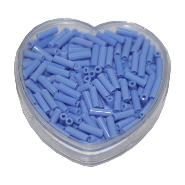 Stiftperlen Glasperlen Stäbchenperlen aus Glas 7mm blau (0101)