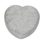 Stiftperlen Glasperlen Stäbchenperlen aus Glas 7mm weiß (0102)