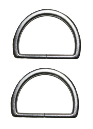 Halbring D-Ring 25mm silber 2 Stück (0118)