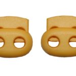 Kordelstopper Kordelklemme oval 2 Loch gelb 2 Stück (0131)