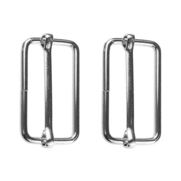 Gurtverschieber mit Steg Gurt Verschieber 13x20 mm silber 2 Stück (0149)