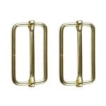Gurtverschieber mit Steg Gurt Verschieber 13x20 mm gold 2 Stück (0150)