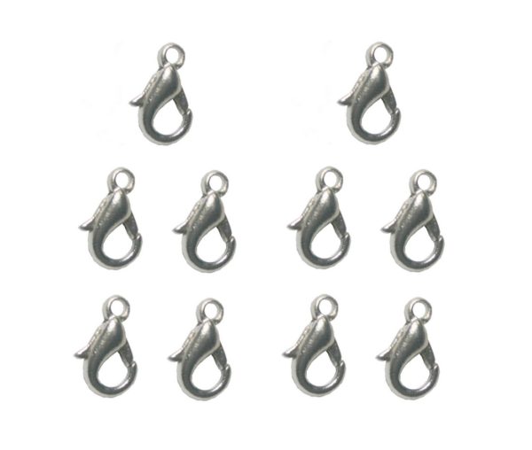 karabiner-verschluss-kettenverschluss-silberfarben-10-stuck-0063 Karabiner Verschluss Kettenverschluss silberfarben 10 Stück (0063)
