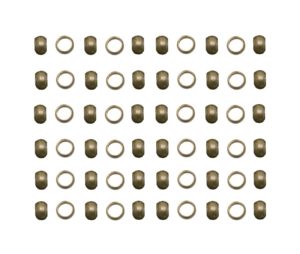 Quetschperlen Schmuckperlen 2,5mm bronzefarben 60 Stück (0068)