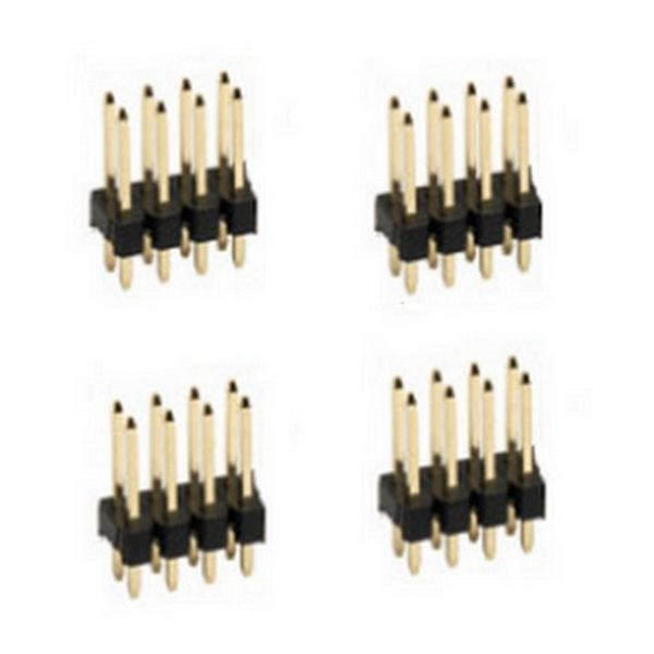 stiftleiste-leiste-2x4-pole-gerade-2-54mm-2-reihig-4-stuck-1265 Stiftleiste Leiste 2x4 Pole gerade 2,54mm 2-reihig 4 Stück (1265)