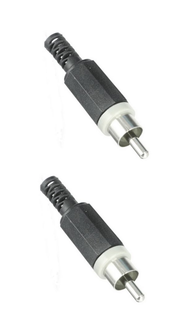 cinchstecker-kunststoff-schwarz-lotanschluss-mit-knickschutz-2-stuck-0011 Cinchstecker Kunststoff schwarz Lötanschluss mit Knickschutz 2 Stück (0011)
