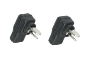 Lautsprecher Winkelstecker 90° Kunststoff schwarz Lötanschluss 2 Stück (0013)