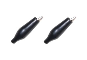 Krokoklemme Abgreifklemme Klemme schwarz teilisoliert 2 Stück (0287)