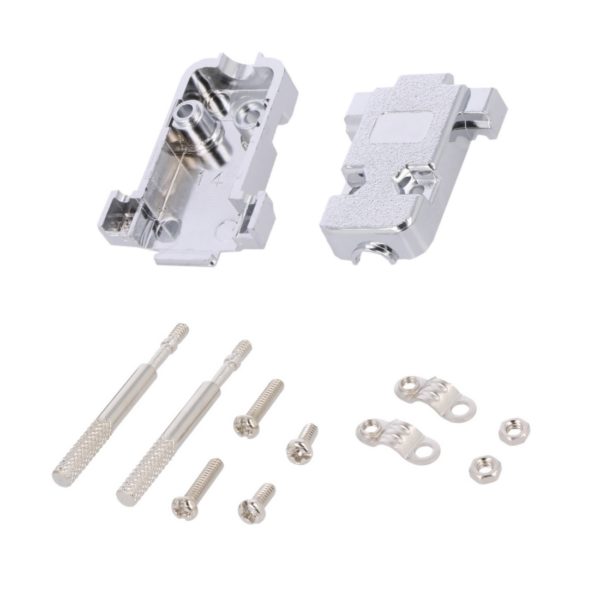 D-Sub Steckergehäuse Gehäuseschalen 9 polig silber (0341)