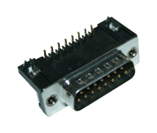 d-sub-stecker-15-polig-90-zweireihig-mannlich-printmontage-0343 D-Sub Stecker 15 polig 90° zweireihig männlich Printmontage (0343)