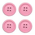 Knopf Holzknopf 20mm 4 loch rosa 4 Stück (0057)