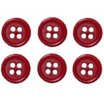 Knopf Knöpfe 10mm 4 loch rot 10 Stück (0067)
