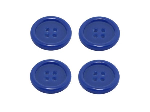 Knopf Knöpfe 25mm 4 loch blau 4 Stück (0120)
