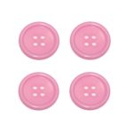 Knopf Knöpfe 20mm 4 loch rosa 4 Stück (0132)