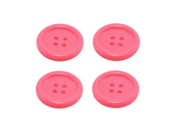 Knopf Knöpfe 20mm 4 loch pink 4 Stück (0148)