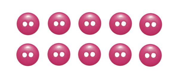 Knopf Knöpfe 9mm 2 loch pink 10 Stück (0162)