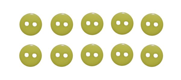 Knopf Knöpfe 9mm 2 loch grün 10 Stück (0164)