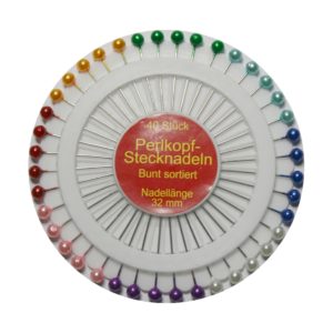 Stecknadelrad Stecknadel Nadel Perlkopf 32mm 40 Nadeln (0972)