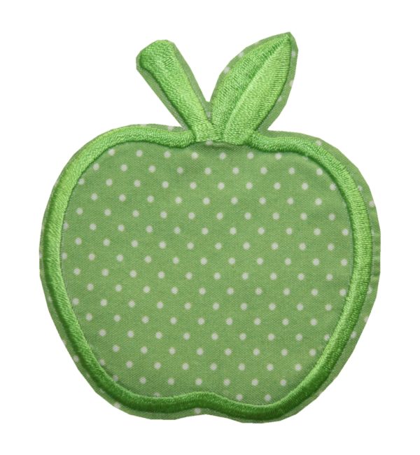Aufnäher Bügelbild Aufbügler Apfel grün 75x90mm (1077)