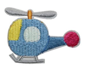 Aufnäher Bügelbild Aufbügler Hubschrauber 55x40 mm (1095)