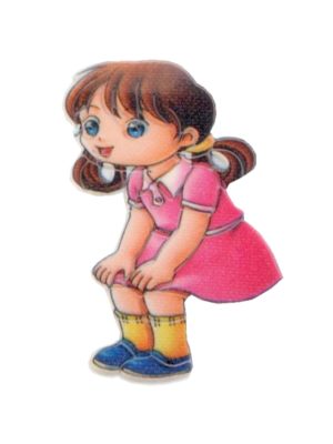 Aufnäher Bügelbild Aufbügler Mädchen 80x40mm (1096)
