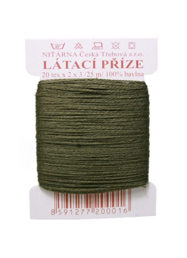 Stopfgarn Stopfwolle Baumwolle Tex 20-2-3 olivbraun 25 m (8944)