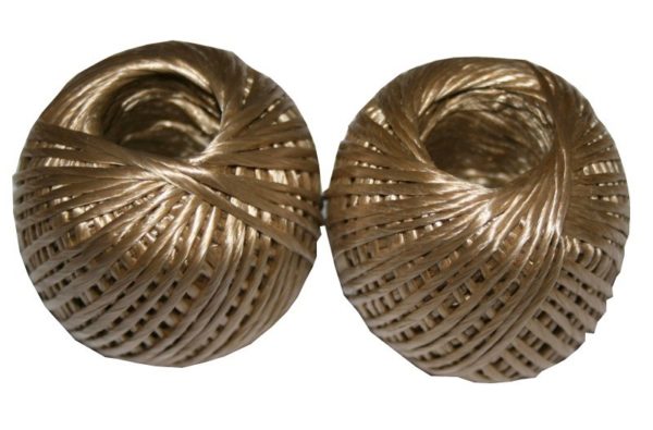 Bindfaden Packband Band 30 m goldhaselnuss glänzend 2 Stück (0022)