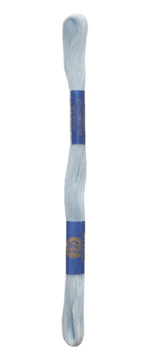 Stickgarn Stickfaden Knüpfgarn 100% Baumwolle 15 m hellblau (5412)