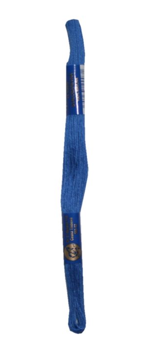 Stickgarn Stickfaden Knüpfgarn 100% Baumwolle 15 m blau (5482)