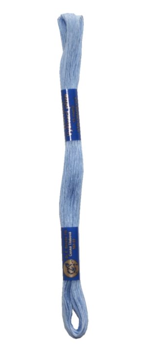 Stickgarn Stickfaden Knüpfgarn 100% Baumwolle 15 m hellblau (5532)