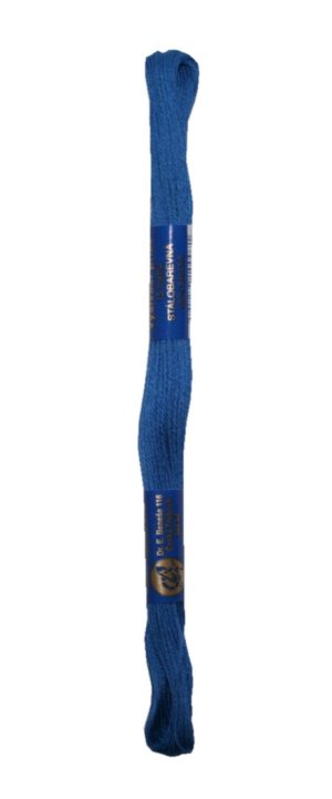 Stickgarn Stickfaden Knüpfgarn 100% Baumwolle 15 m blau (5672)