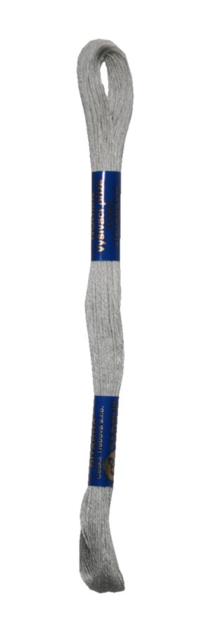 Stickgarn Stickfaden Knüpfgarn 100% Baumwolle 15 m silbergrau (8112)