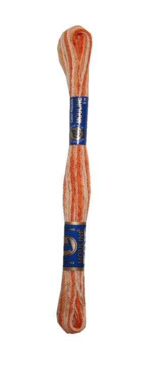 Stickgarn Stickfaden Mouline 100% Baumwolle 8 m orange ombre (2116)