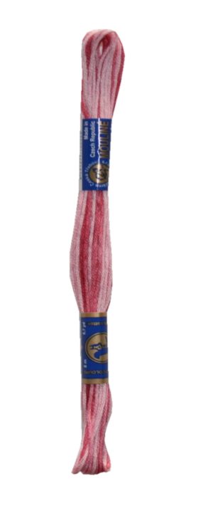 Stickgarn Stickfaden Mouline 100% Baumwolle 8 m rosa ombre (3315)