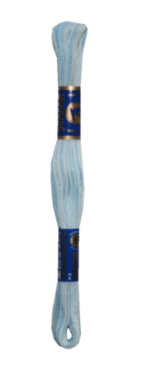 Stickgarn Stickfaden Mouline 100% Baumwolle 8 m hellblau ombre (5503)
