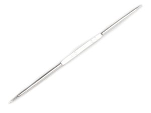 Häkelnadel Doppelhäkelnadel Metall 13 cm Größe 4 - 6 silber (1009)