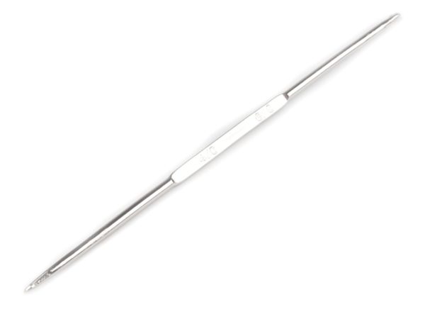 hakelnadel-doppelhakelnadel-metall-13-cm-grosze-4-6-silber-1009 Häkelnadel Doppelhäkelnadel Metall 13 cm Größe 4 - 6 silber (1009)