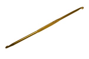 Häkelnadel Doppelhäkelnadel Aluminium ca. 13 cm Größe 3-5 gold (1017)
