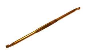 Häkelnadel Doppelhäkelnadel Aluminium ca. 13 cm Größe 5-6 gold (1018)