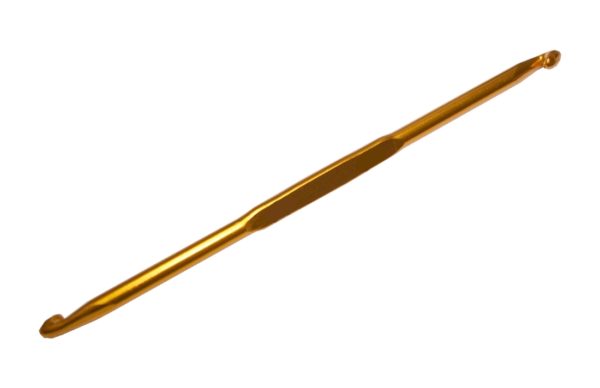 Häkelnadel Doppelhäkelnadel Aluminium ca. 13 cm Größe 4-8 gold (1024)