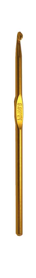 Häkelnadel Aluminium gold ca. 15 cm Größe 5,50 mm (1557)