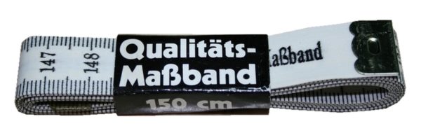 Qualitäts-Maßband 150cm beidseitig bedruckt wasserfest reibfest (8150)