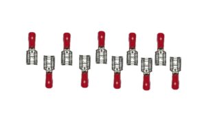 Kabelstecker Steckverbinder Flachverbinder rot 1,5mm2 6,3mm 10 Stück (0002)